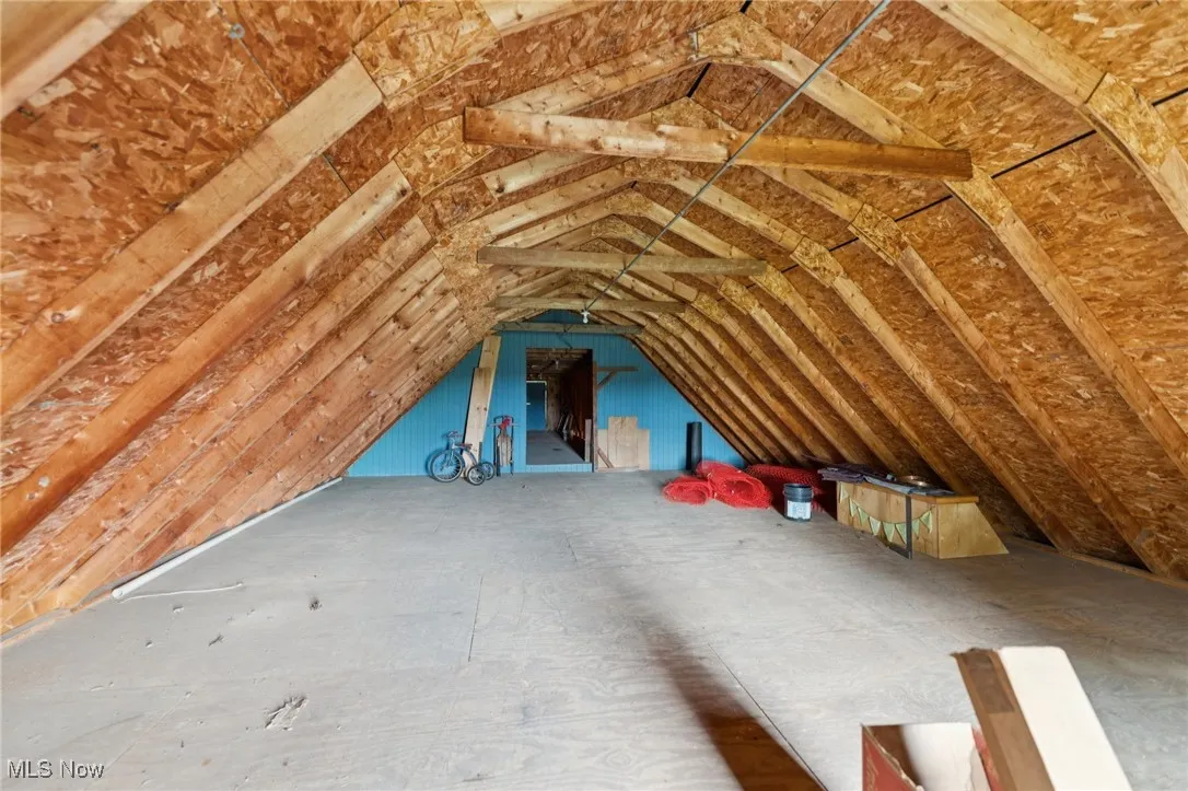 View of unfinished attic