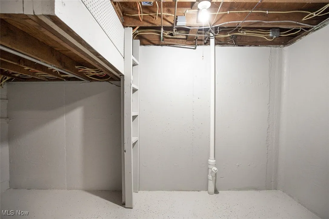 View of unfinished basement
