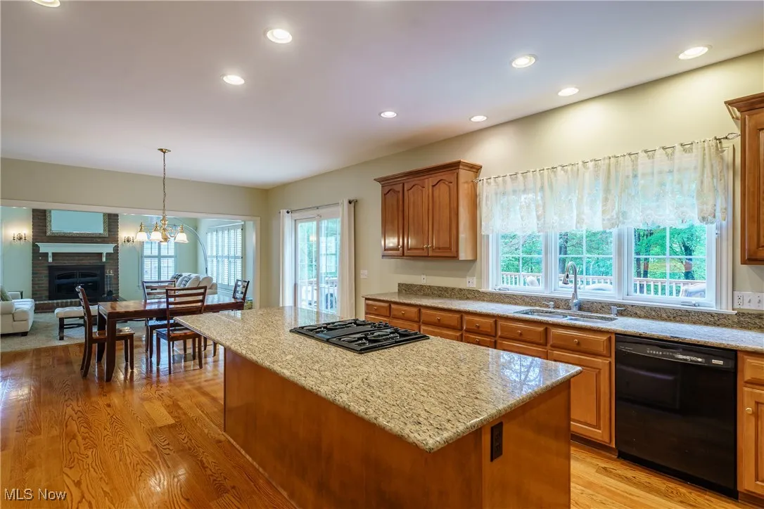 Large windows makes Kitchen light and bright. Open Floor plan with large entryway to Family Room.