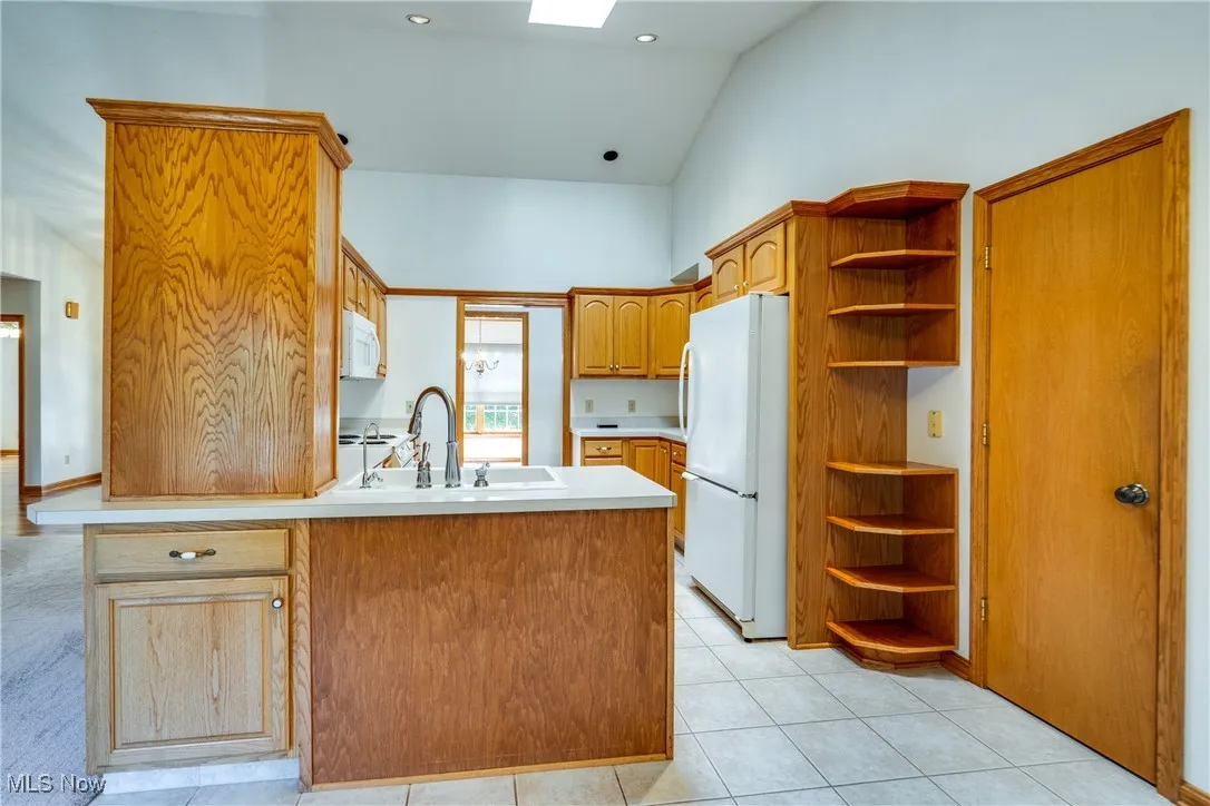 open to the kitchen