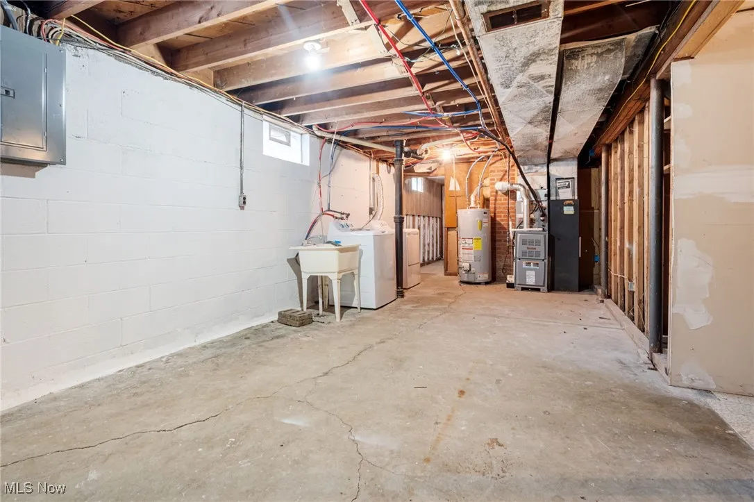 Basement featuring with new furnace & central air-conditioning.