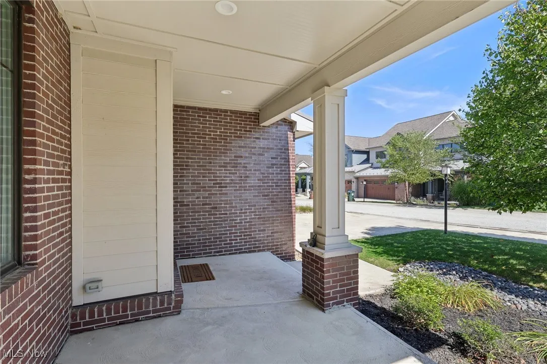 View of covered porch