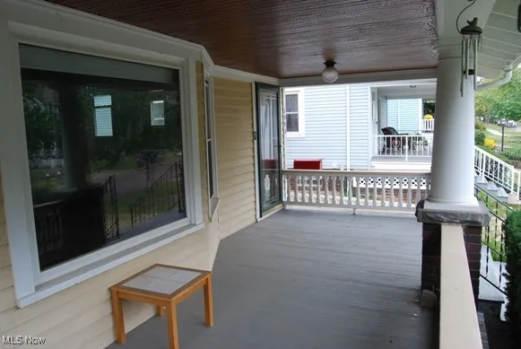 View of wooden porch