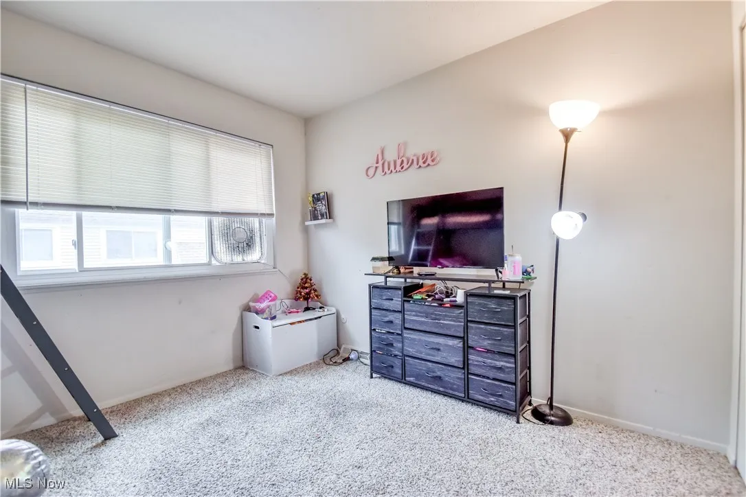 Playroom featuring carpet flooring and baseboards