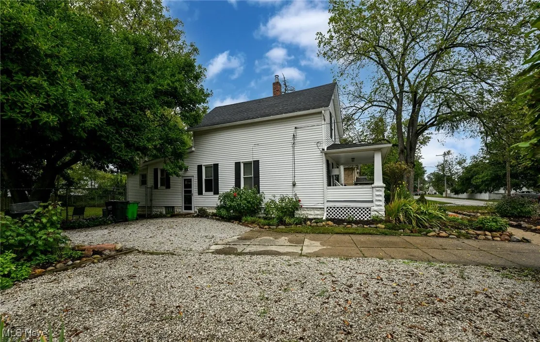 with parking area 
and porch
