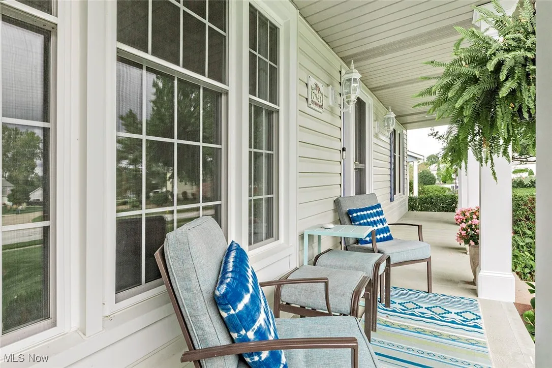 View of covered porch