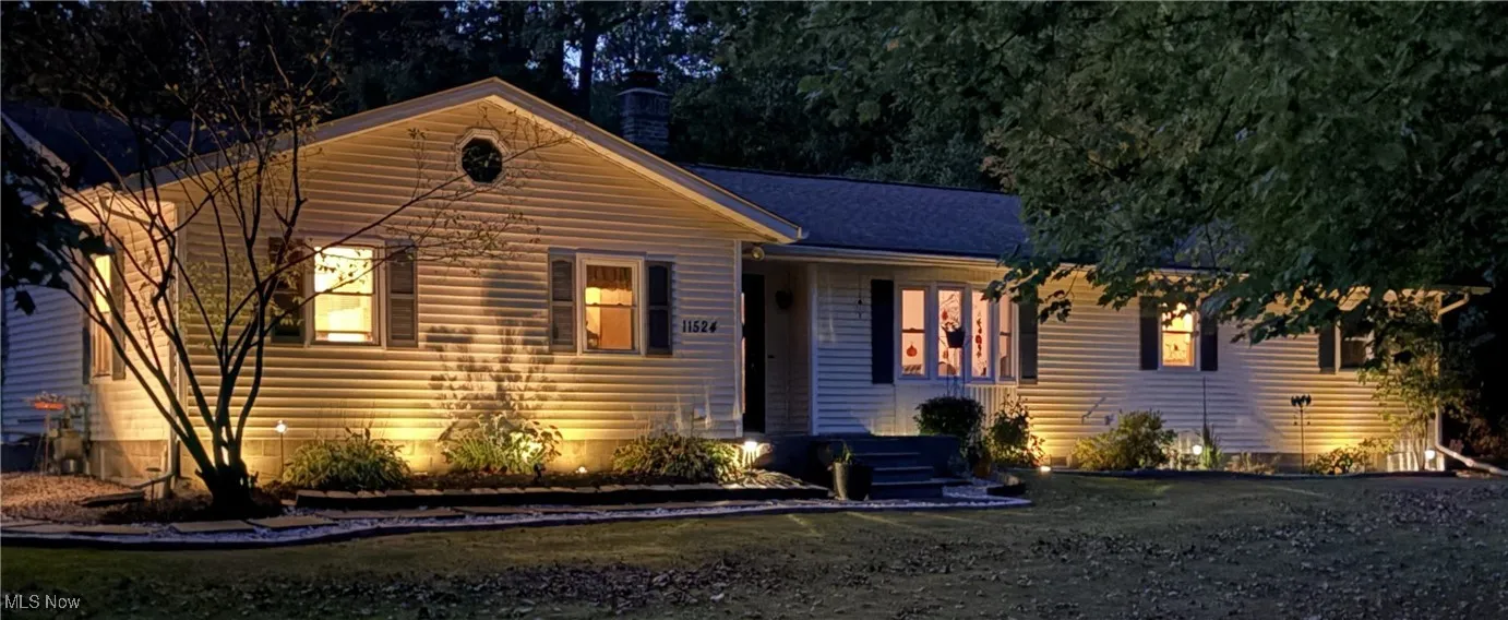Beautiful lighting and landscaping