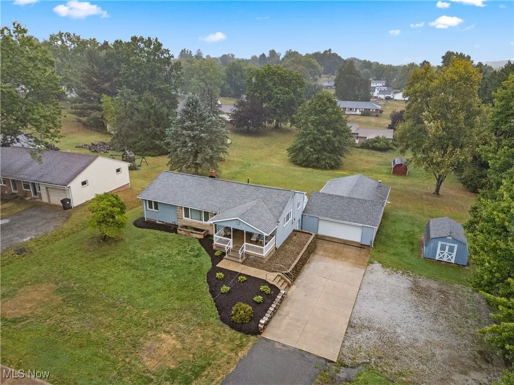 View from above of property