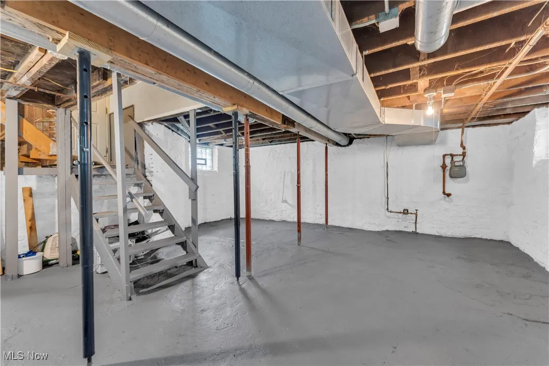 Basement with stairway
