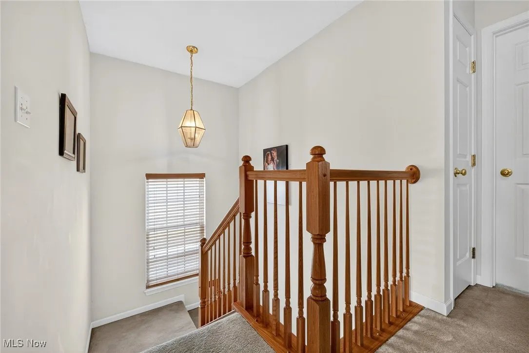 Stairway with carpet flooring