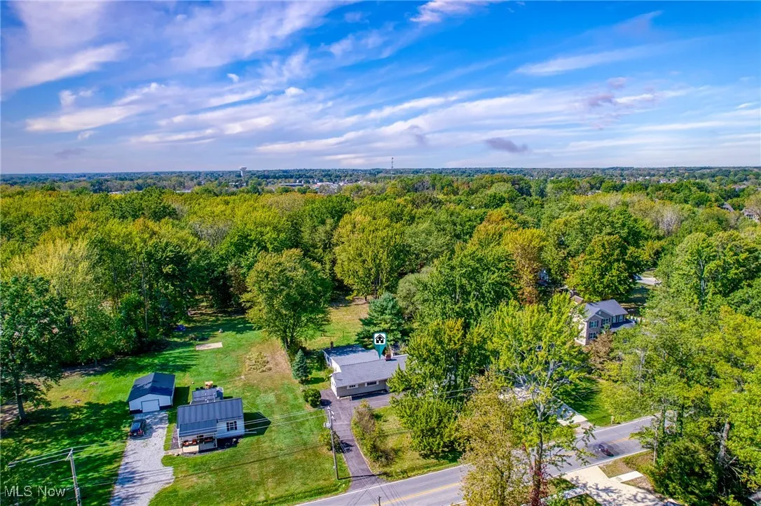 Drone / aerial view of a heavily wooded area