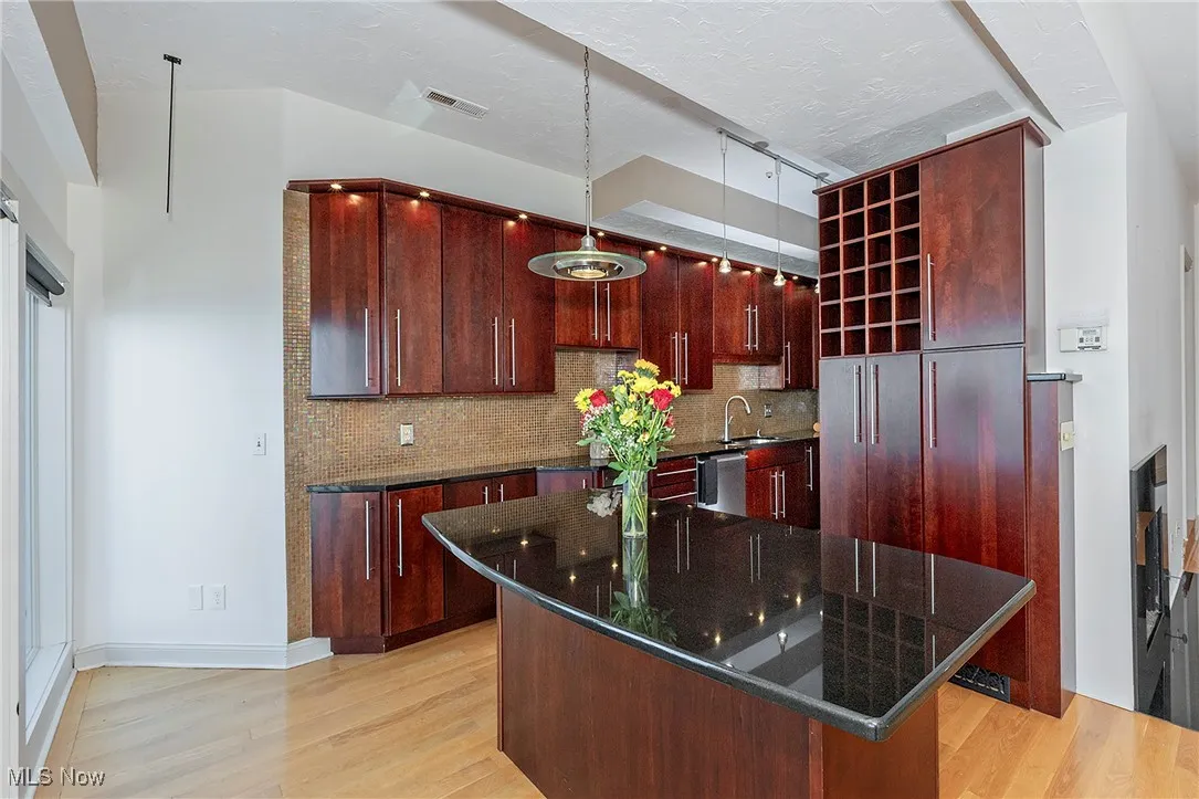 The kitchen functions beautifully with unbelievable storage.