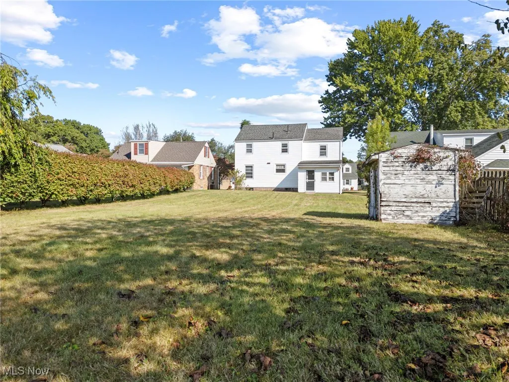 View of grassy yard