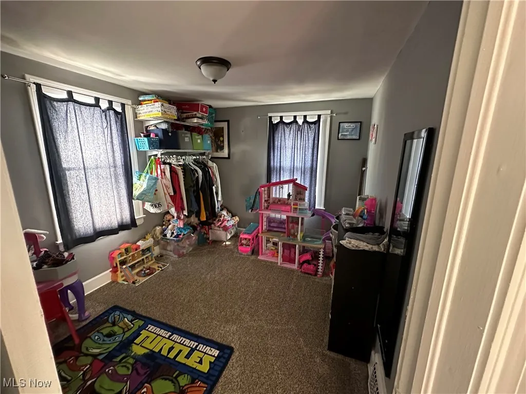 Game room featuring carpet flooring