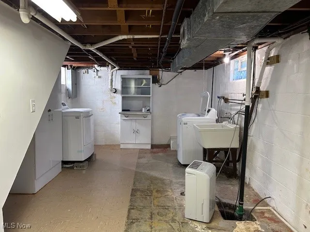 Laundry, utility room in basement.