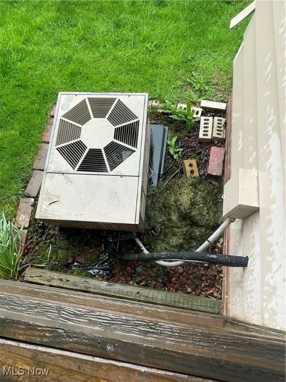 Exterior view of a central AC unit
