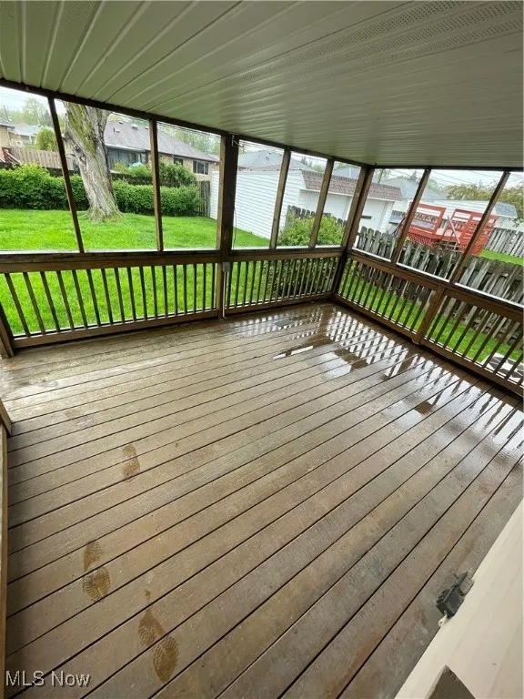 Deck with a sunroom