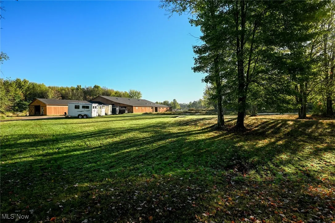 View of equine facility from the house