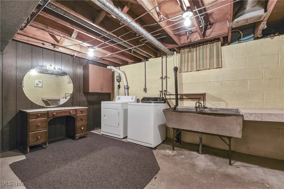 Laundry area basement