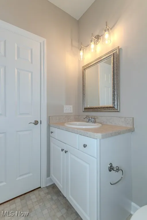 Half bath with vanity