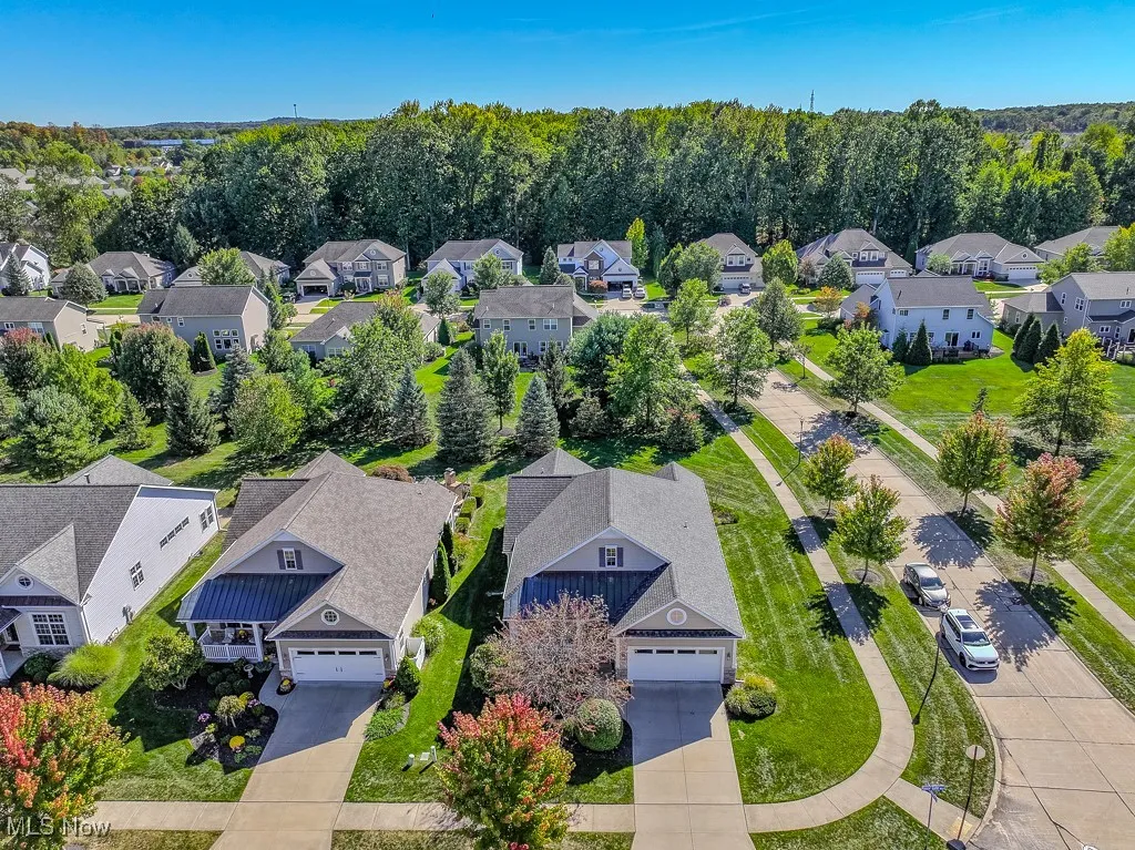 Aerial view of residential area