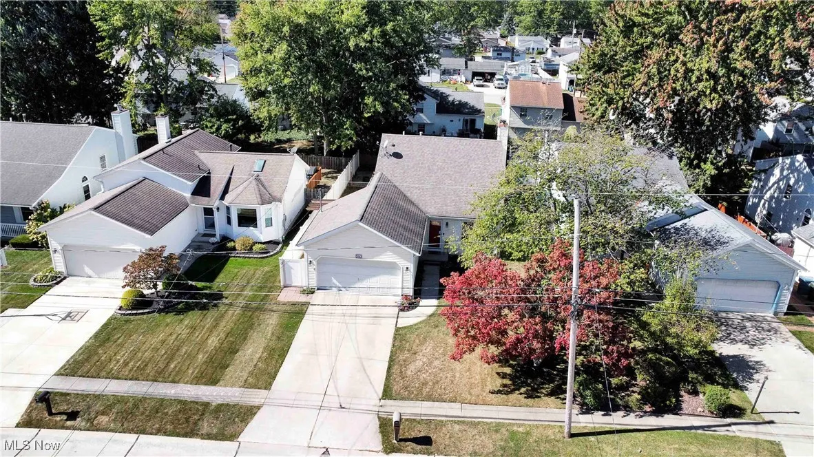 Aerial view of residential area