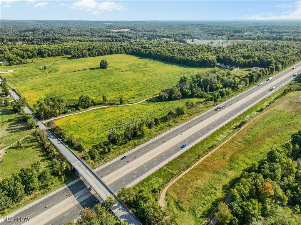 Aerial view of a main thoroughfare