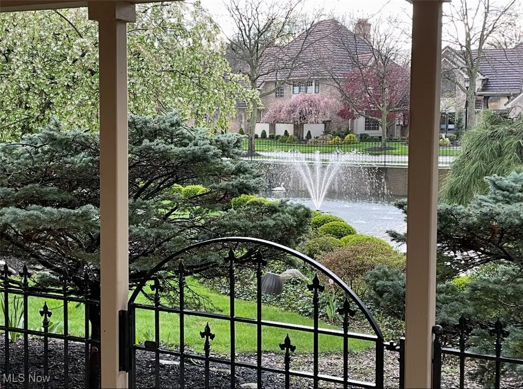 Gate featuring a water view