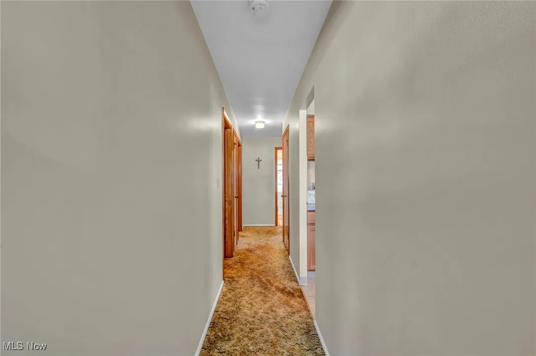 Corridor with baseboards