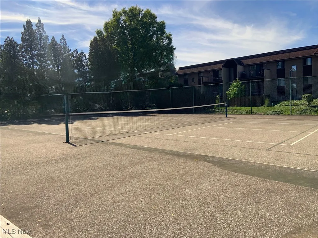 View of tennis court