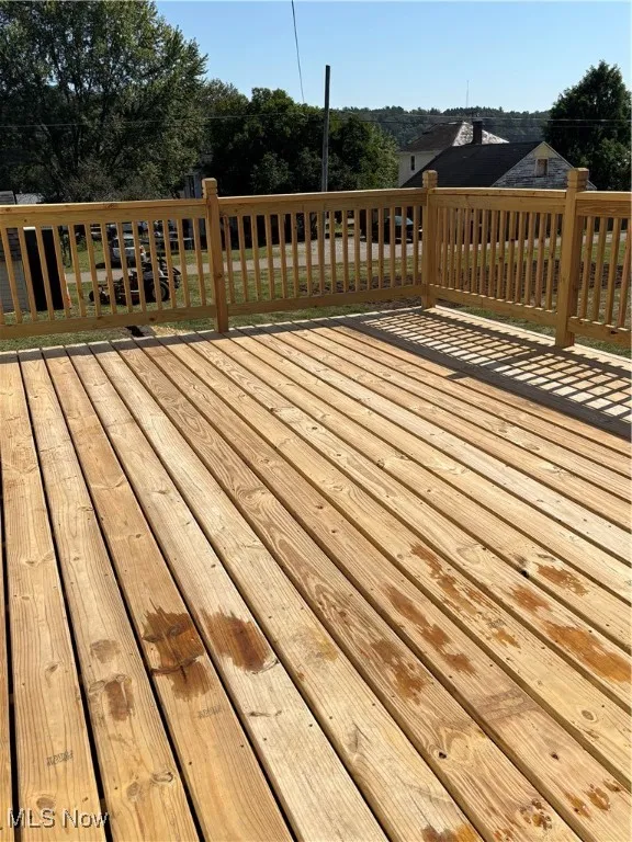 View of wooden deck