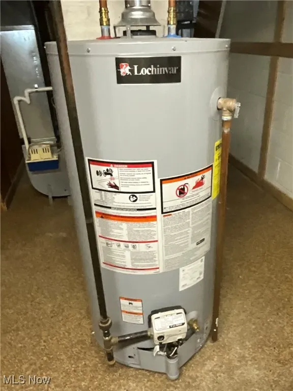 Utilities with gas water heater