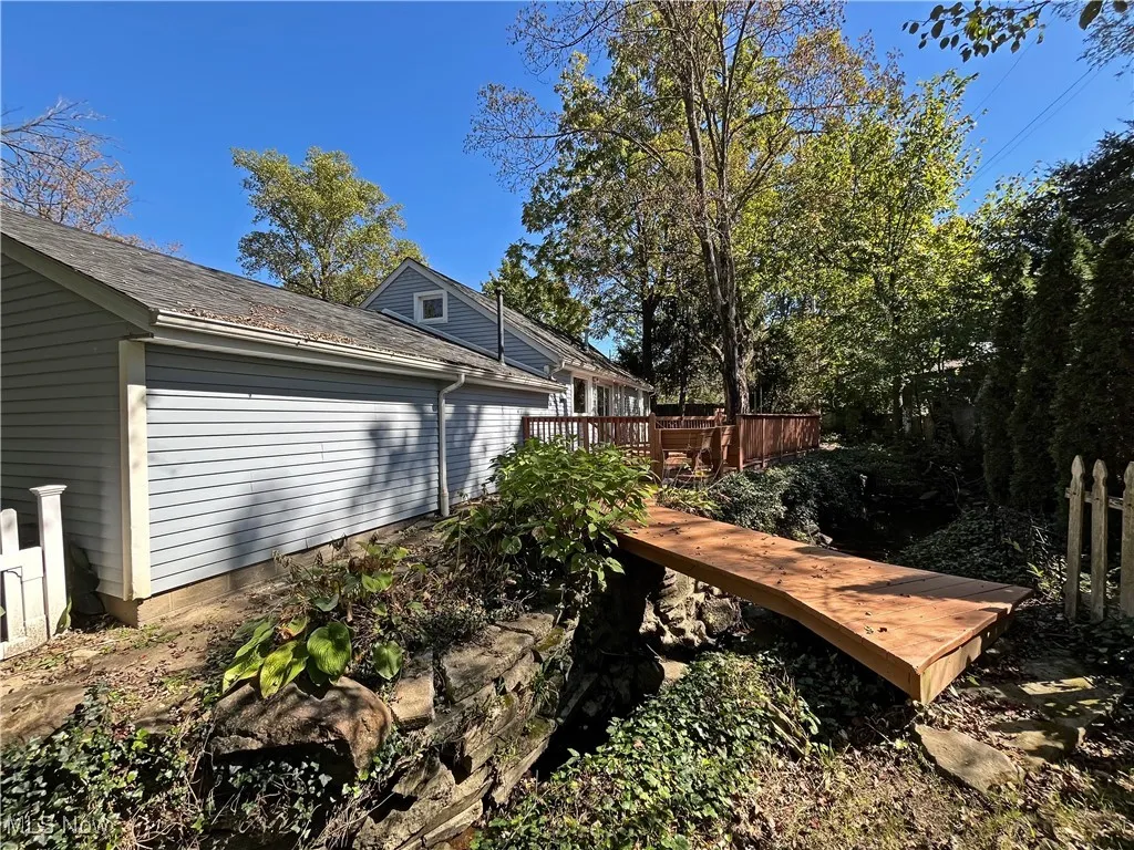 View of yard with a deck