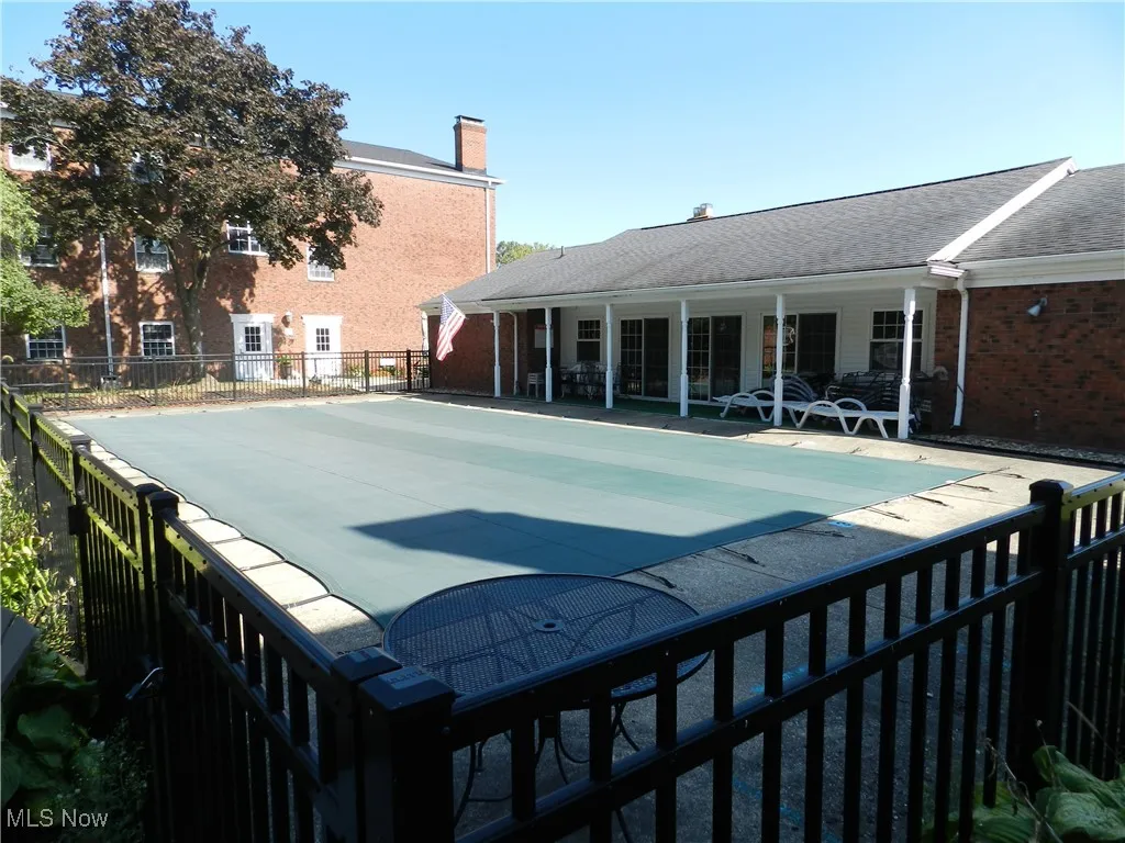 View of pool  and community party room
