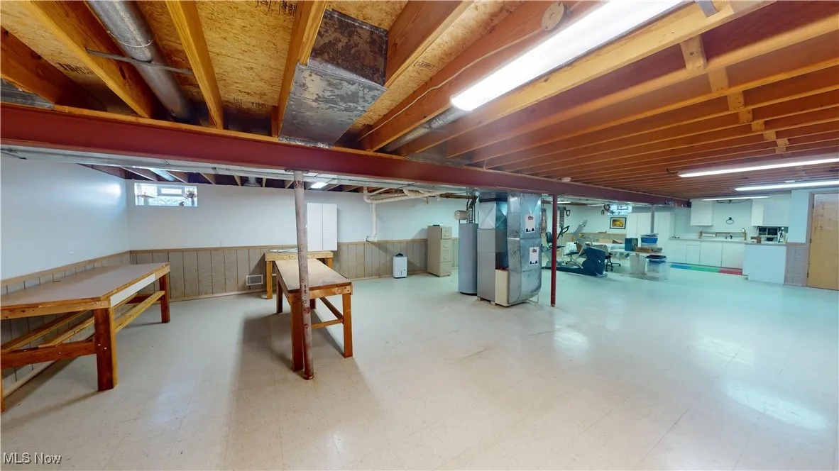 Partially finished basement