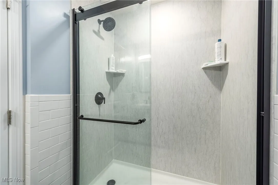 Bathroom with a shower stall