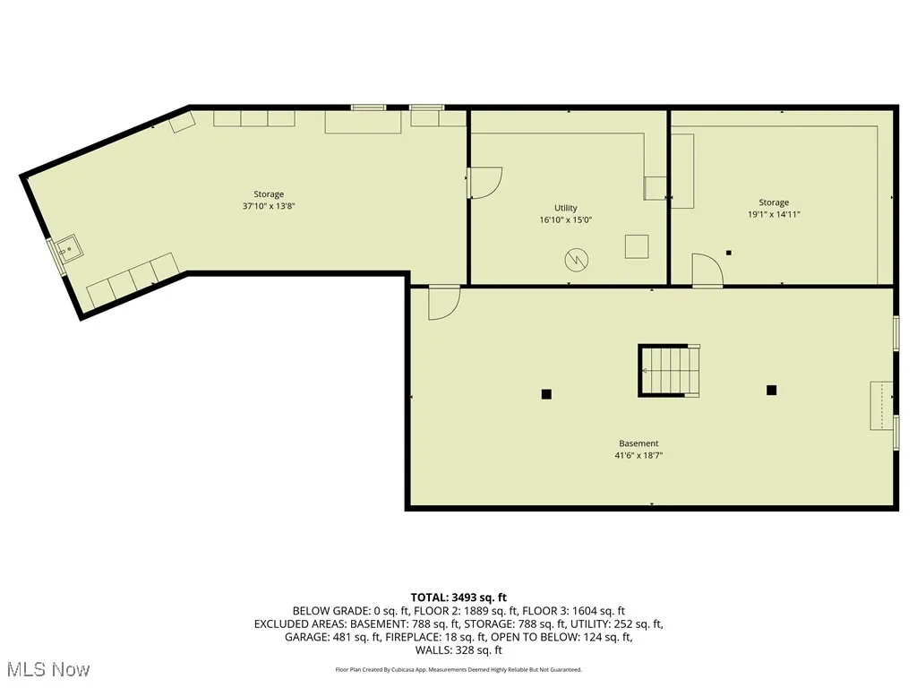 Lower level floor plan