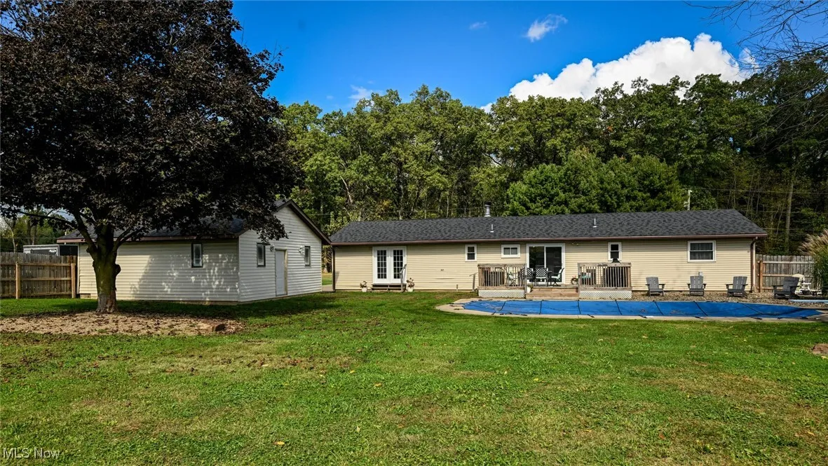 Back of property featuring a patio and french doors