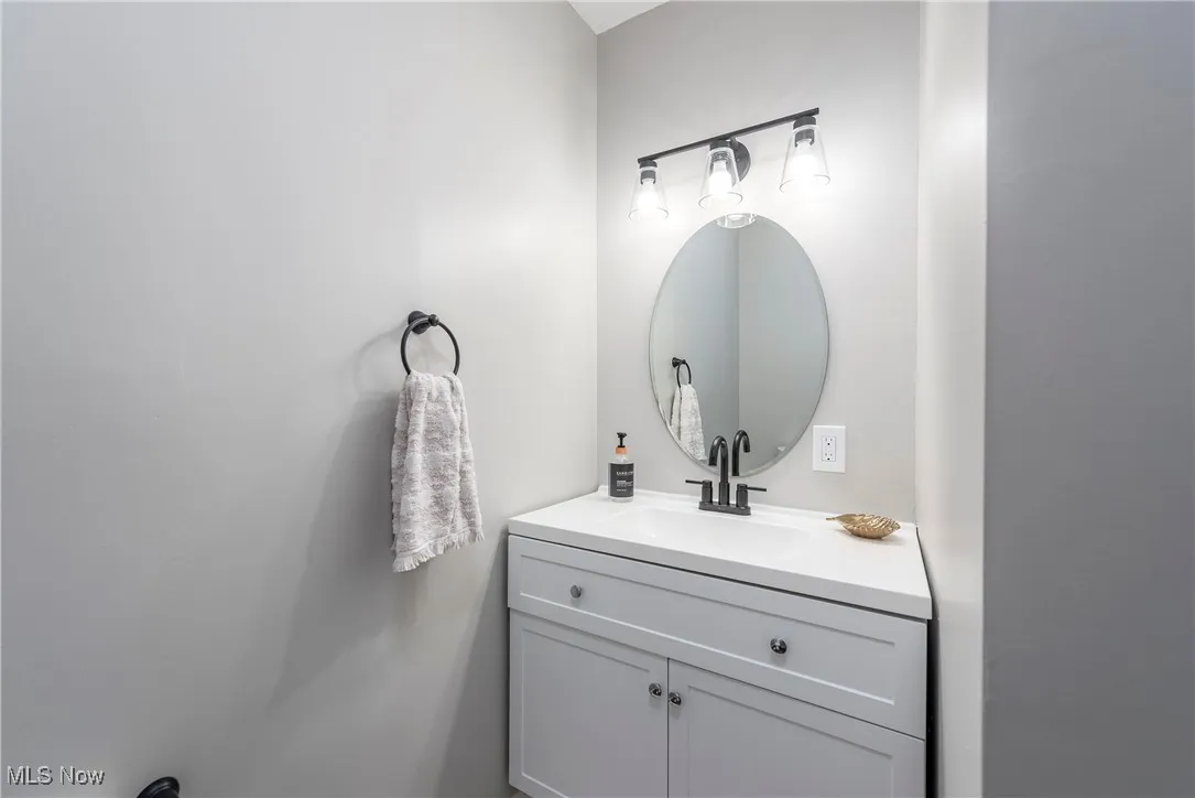 Bathroom featuring vanity