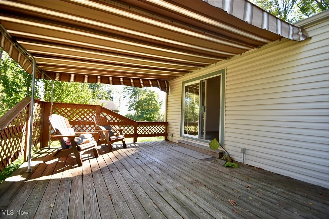 View of wooden deck