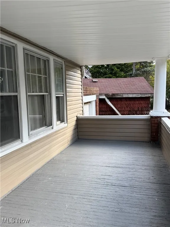View of wooden deck