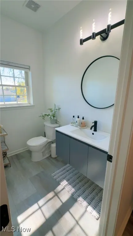 Bathroom featuring vanity and tile patterned flooring