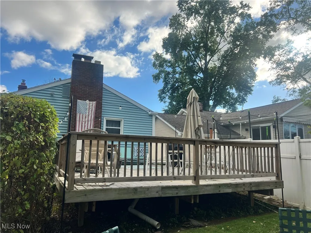 View of wooden terrace