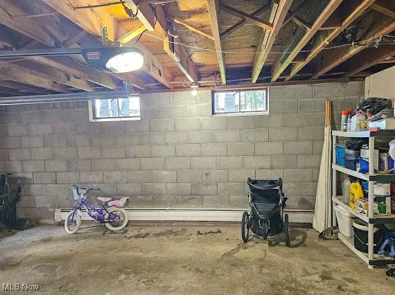 Inside garage
