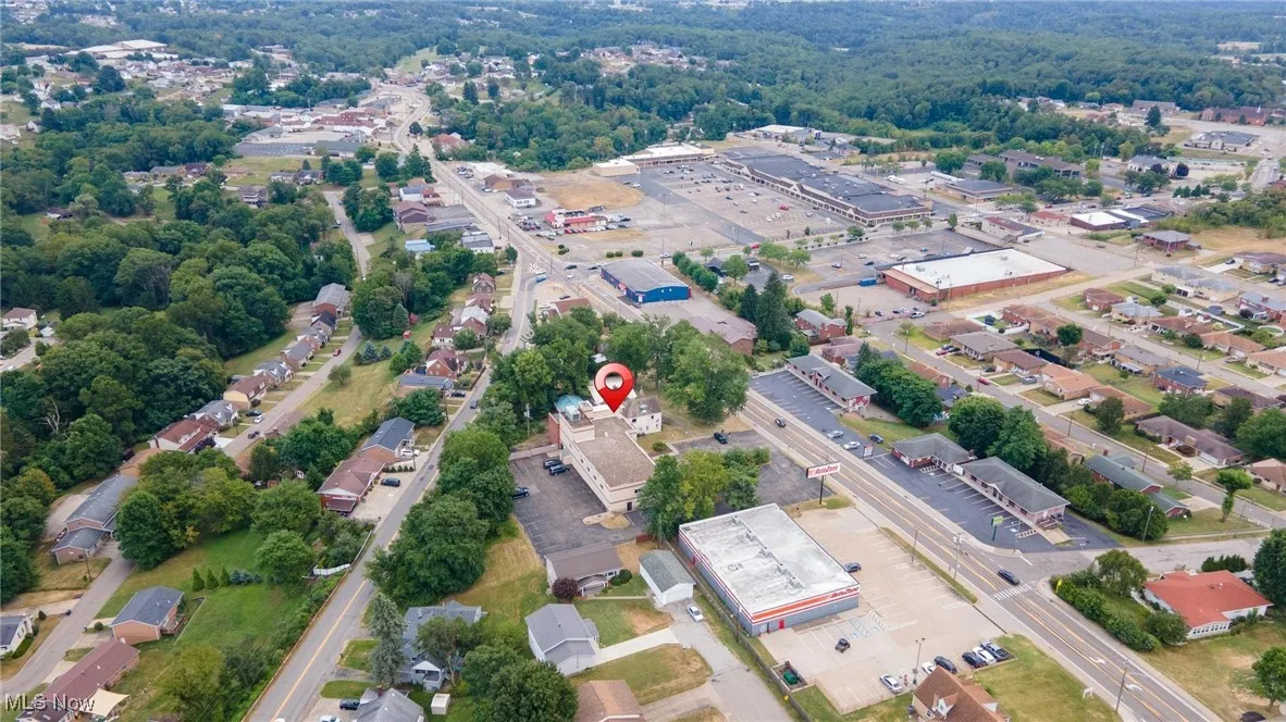 Aerial view of property's location
