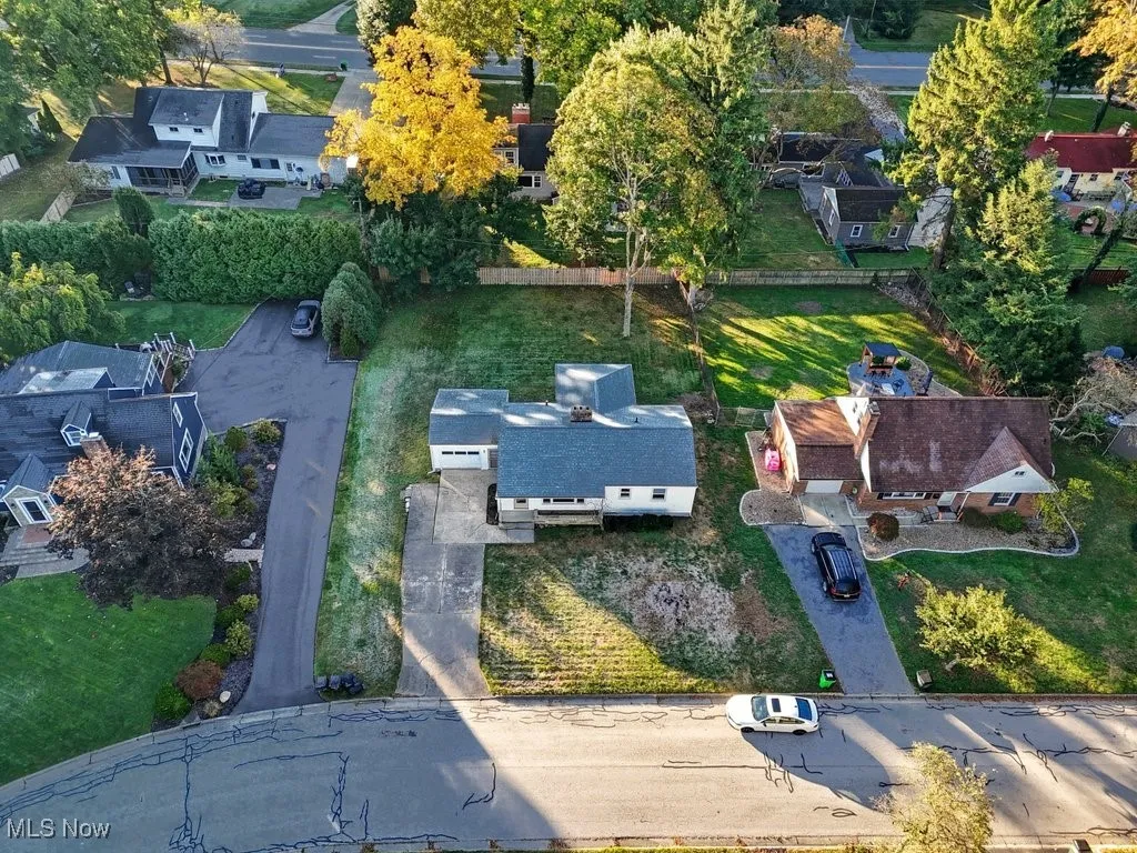 Aerial view of residential area