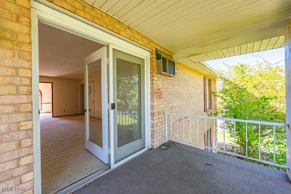 View from balcony into unit.