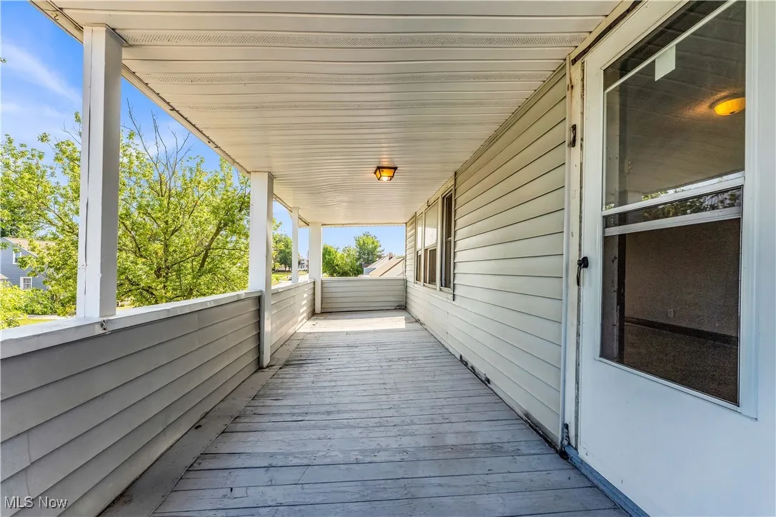 View of wooden deck