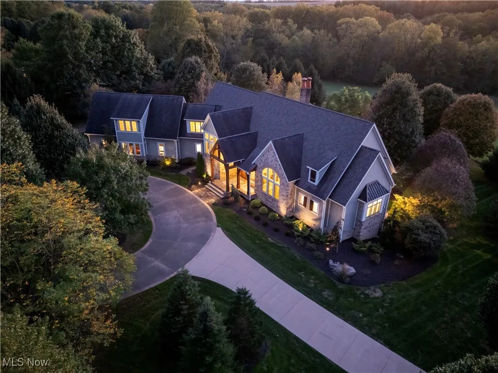 Bird's eye view of a heavily wooded area