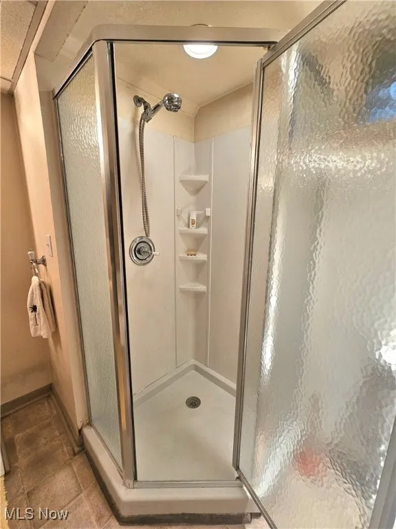 Bathroom with a shower stall